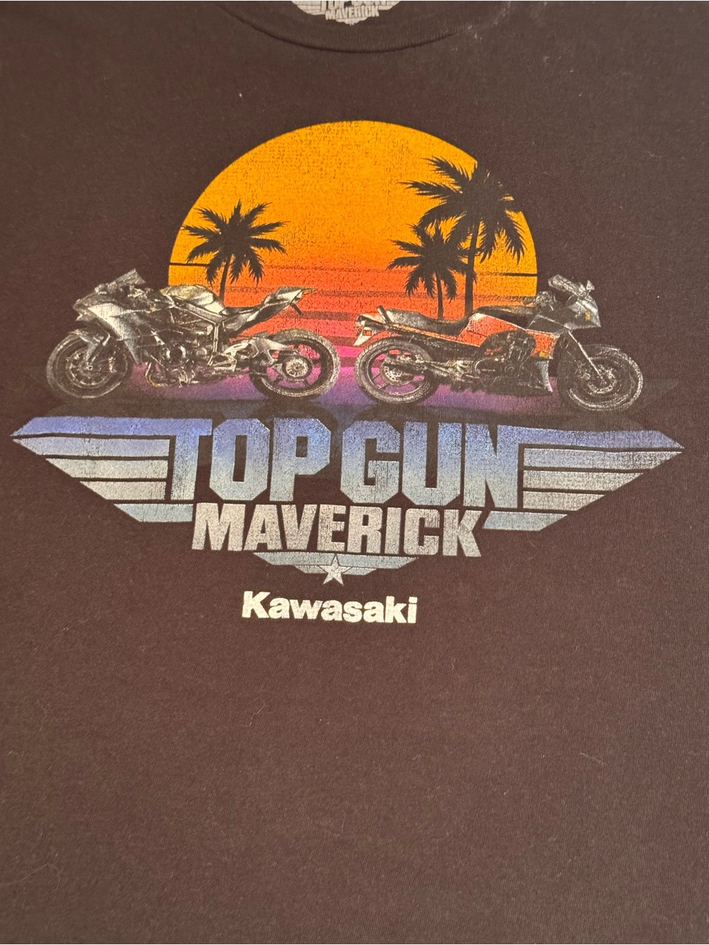 Kawasaki Top Gun Maverick Graphic Short-Sleeve Tee in Black-2XL(26x28)
